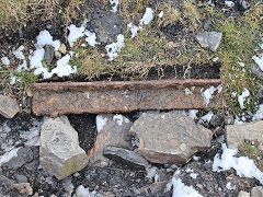 
Milfraen Colliery tramplate found near the engine house, Blaenavon, November 2021